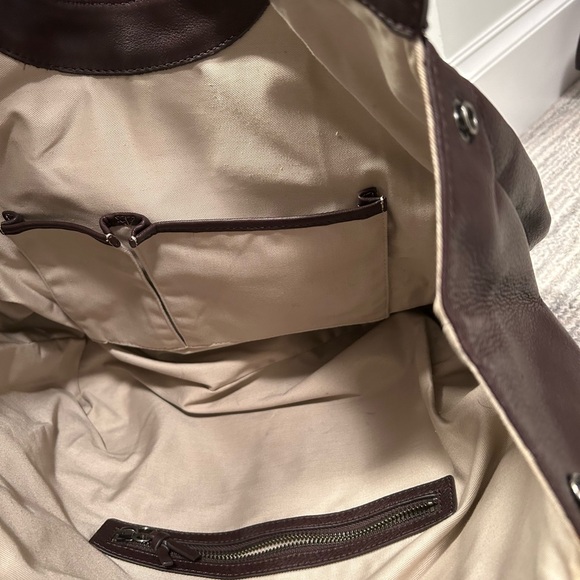 Foley & Corina Brown leather tote bag - Picture 6 of 8